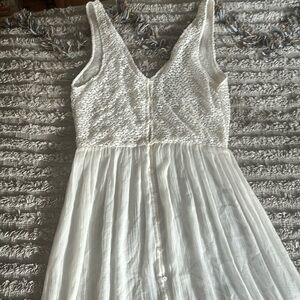 Zara, Trafaluc, long sheer dress/nightgown, white, size medium